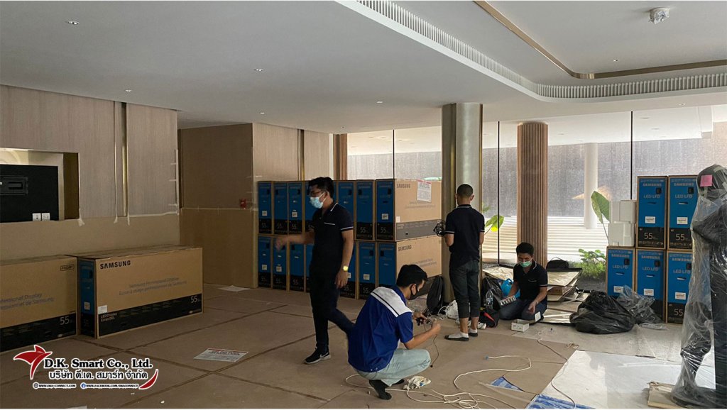 งานติดตั้ง Video Wall 55" 46 ตัว