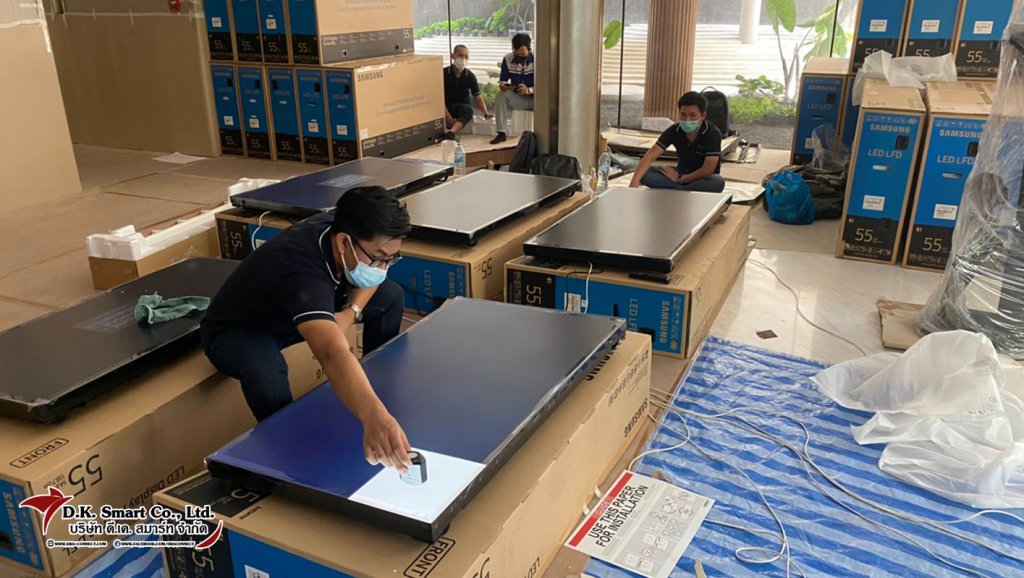 งานติดตั้ง Video Wall 55" 46 ตัว