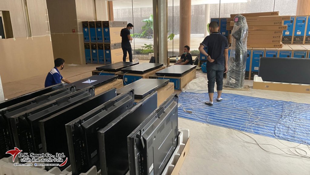 งานติดตั้ง Video Wall 55" 46 ตัว