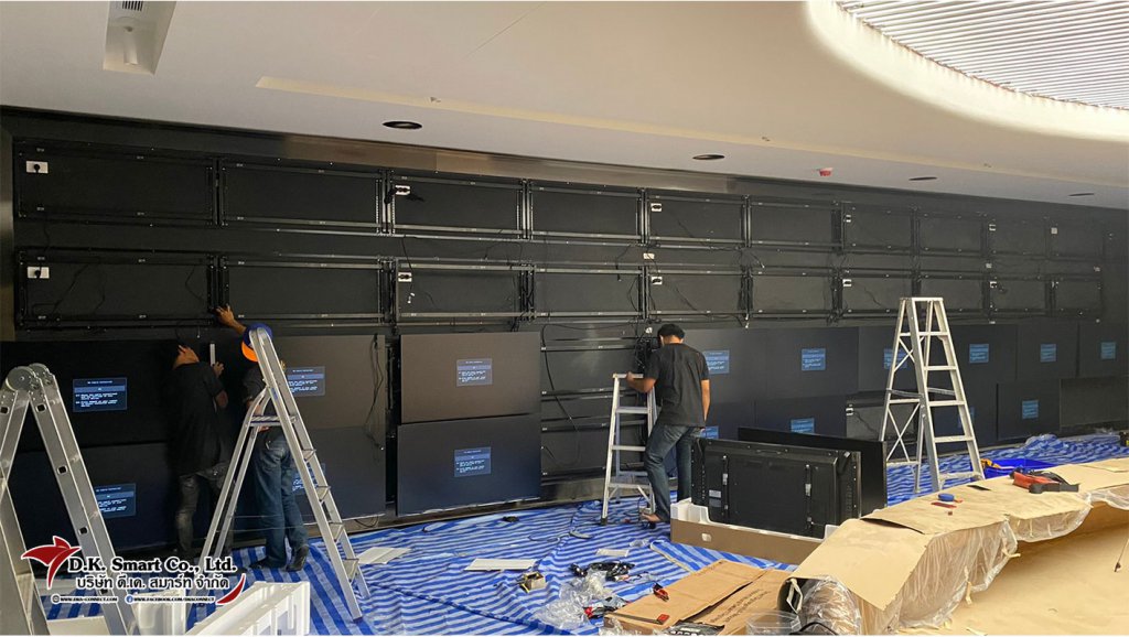 งานติดตั้ง Video Wall 55" 46 ตัว